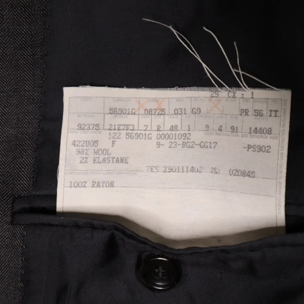 Gucci Tom Ford Era Designer Men's IT48/US38 Gray 3-Button Wool Bazer Suit Jacket